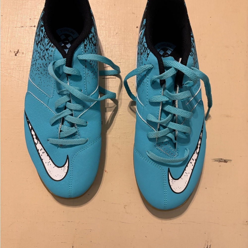 Nike Kids Soccer shoes- Turquoise and Black